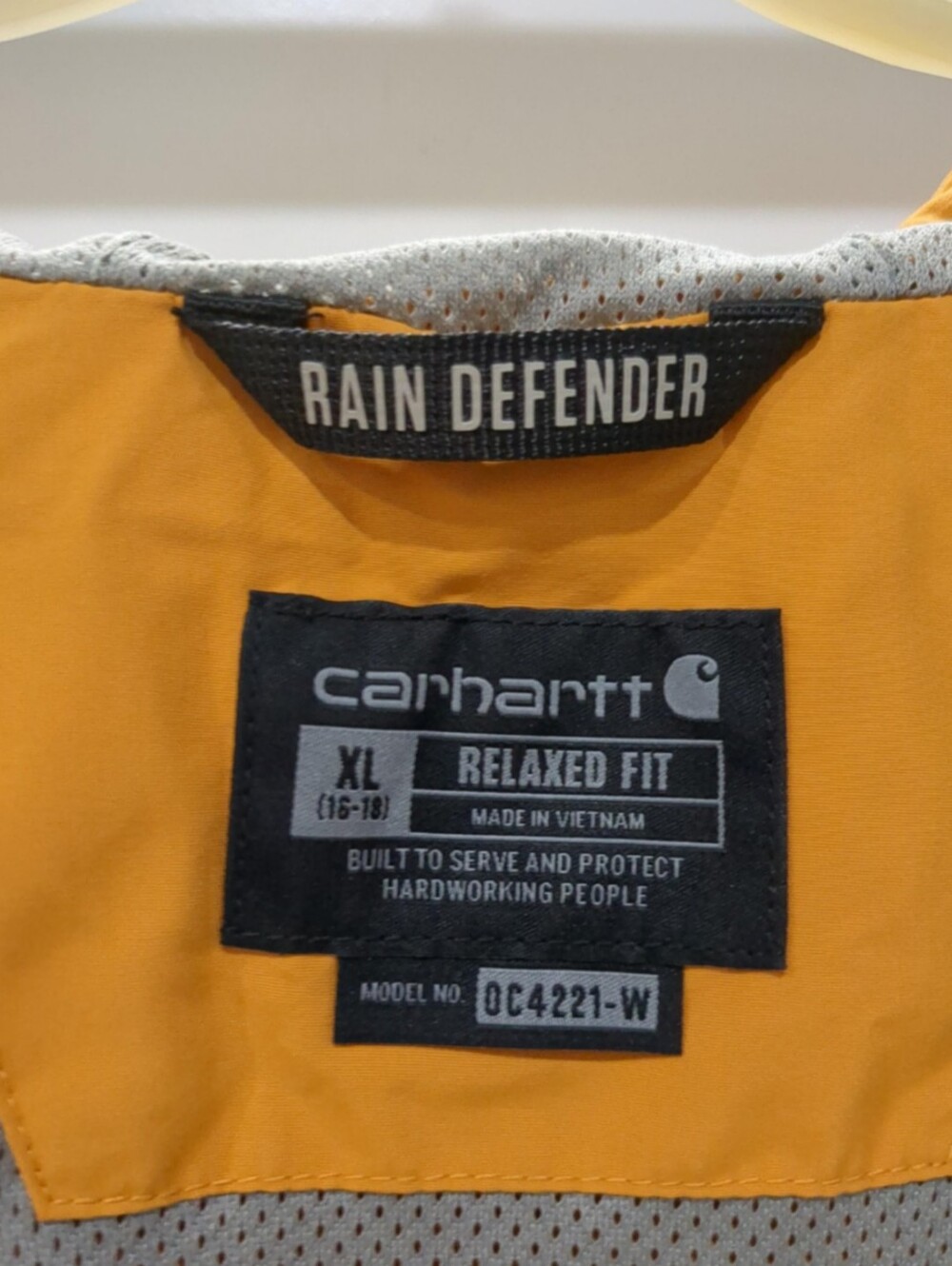 Carhartt Rockford Rain Defender Hooded Lightweight Jacket Size XL MSRP $79.99 - Picture 5 of 5